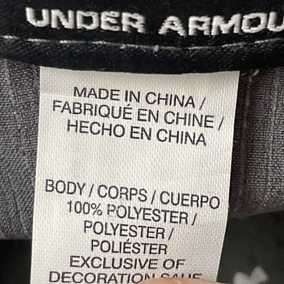 Under Armour UA Golf Hat Gray Lightweight Stretch Fitted M/L Golf White Logo - Picture 9 of 11